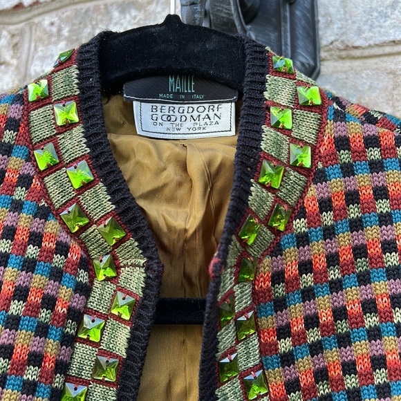 Vintage Jean Paul Gaultier Mulitcolor Wool Beaded Jacket - Picture 4 of 15